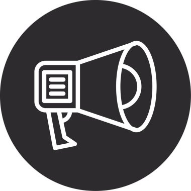 Megafon hoparlörü ikonu. Megafon hoparlör vektör simgelerinin basit çizimi web tasarımı