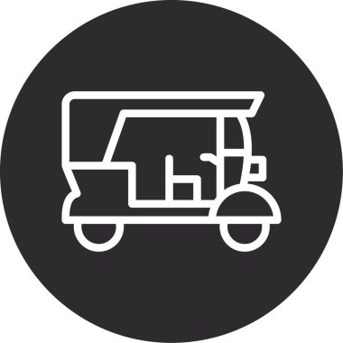 kamyon simgesi, basit siyah stil