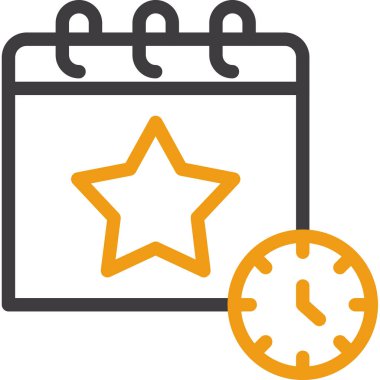 Takvim zaman simgesi vektör illüstrasyonu