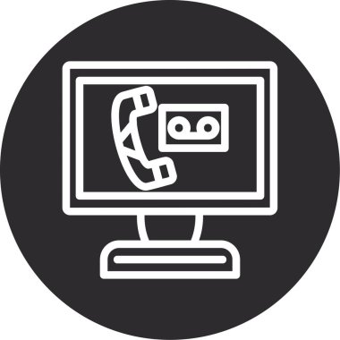 Modern b 'nin vektör illüstrasyonu telefon simgesinden yoksun