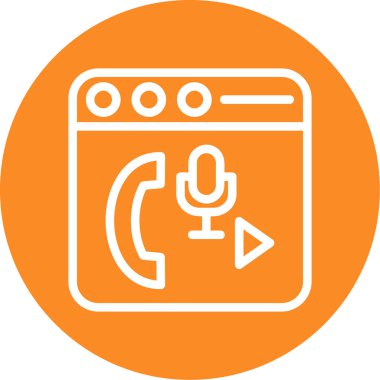 Kişisel ve ticari kullanım için mikrofon vektör simgesi modern basit vektör çizimi