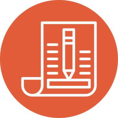 Bir kalem simgesinin vektör illüstrasyonu