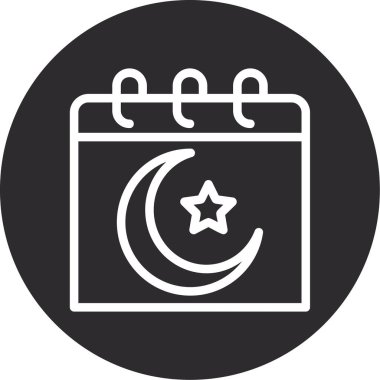 Ramazan kareem simgesi, vektör, ramazan, müslüman, yıldız ve ay ikonu