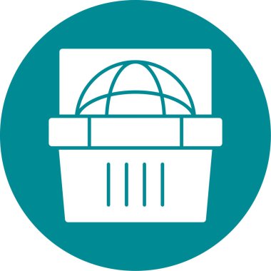 eşsiz sepet vektör çizgisi simgesi