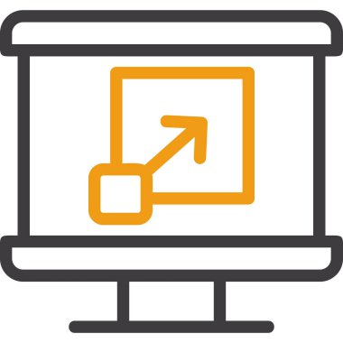 İmleç simgesi olan bilgisayar ekranı. vektör illüstrasyonu