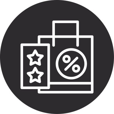 Bir alışveriş poşeti simgesinin vektör çizimi