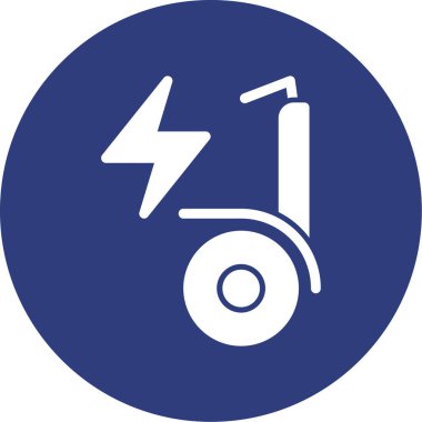 Elektrikli otomobil simgesi. vektör çizim