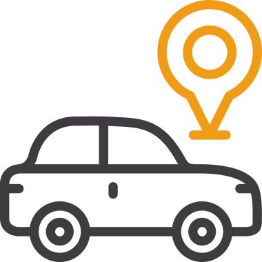 araba konumu GPS simgesi taslak biçimi