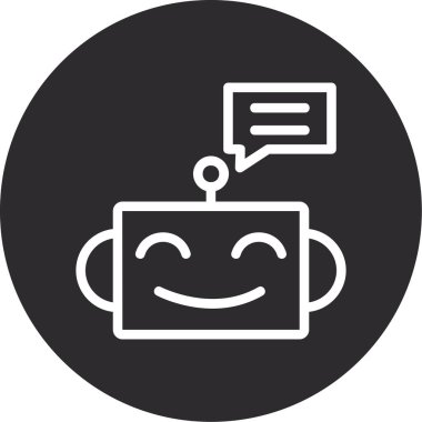 Sohbet simgesinin vektör illüstrasyonu