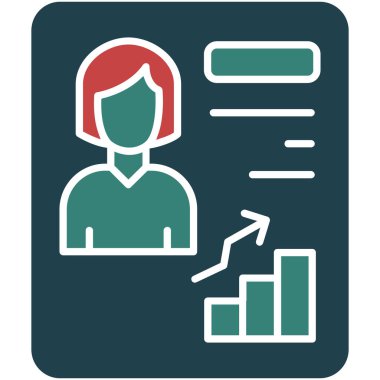 İş kadını. Basit tasarım