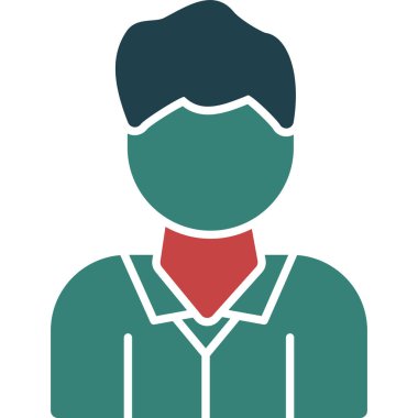 avatar erkek simgesi düz stil