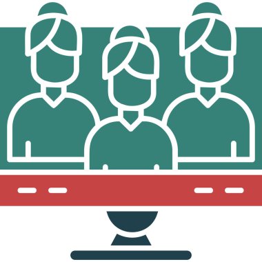 grup insanları ikon vektör illüstrasyonu