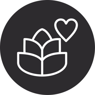 Kalp ikonu vektör illüstrasyonu