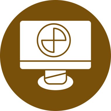 Bilgisayar ekranı. Basit simge