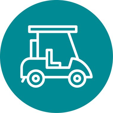 El arabası simgesinin vektör illüstrasyonu