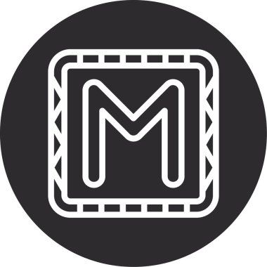 Bir harf simgesinin vektör illüstrasyonu