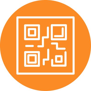 qr kod simgesi vektörü web ve mobil uygulama tasarımı için beyaz arkaplanda izole edilmiş, qr kod logo kavramı