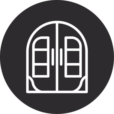 kapı simgesi vektör illüstrasyonu