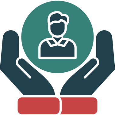 Müşteri hizmeti simgesi, vektör illüstrasyonu