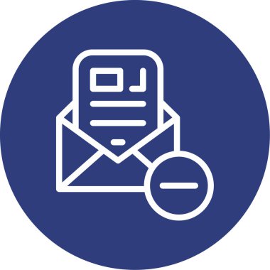 Mesaj var. Web simgesi basit illüstrasyon