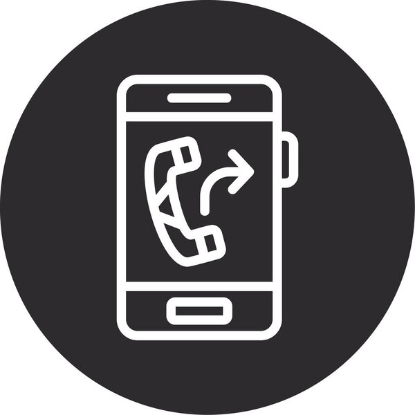 значок телефона вызова. Векторная иллюстрация
