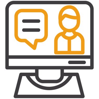 çevrimiçi web simgesi, basit vektör illüstrasyonu