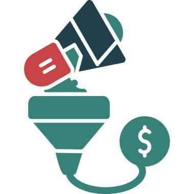 Dolar simgesi vektör illüstrasyonu