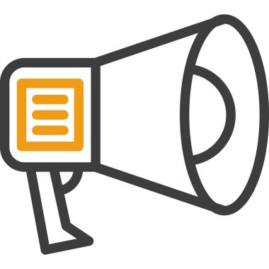 Konuşmacı. Web simgesi basit illüstrasyon