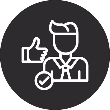 Müşteri hizmeti simgesi, vektör illüstrasyonu