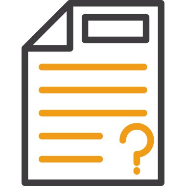 Bir belge simgesinin vektör illüstrasyonu