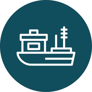 Gemi simgesi vektör illüstrasyonu