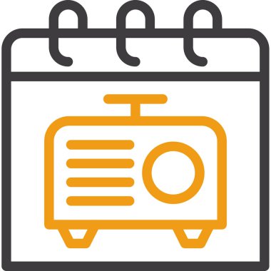 Takvim simgesi, vektör illüstrasyonu basit tasarım