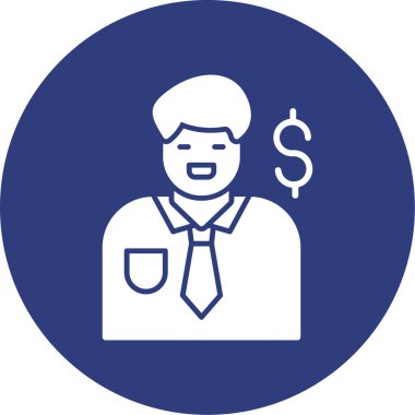 Bir kişi simgesinin vektör illüstrasyonu