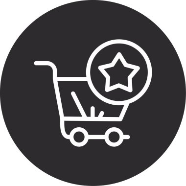 Alışveriş arabası ikonu. Basit resimleme