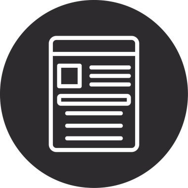 Belge simgesinin vektör illüstrasyonu