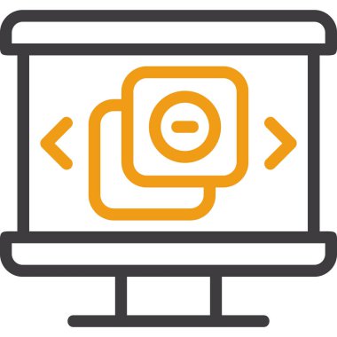 Tarayıcı. Web simgesi basit illüstrasyon