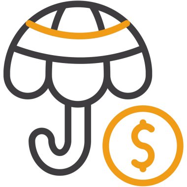 mantar yassı simgesi, vektör illüstrasyonu