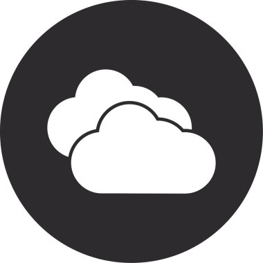 bulut simgesi, vektör illüstrasyonu