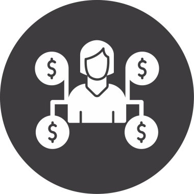 Dolar simgesi vektör illüstrasyonu