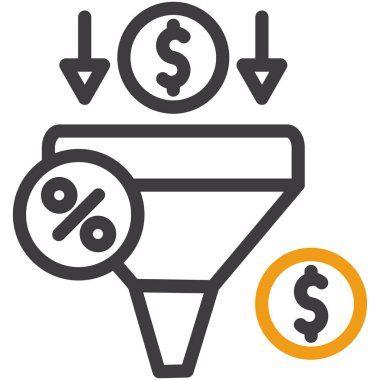 Dolar hunisi düz vektör simgesi