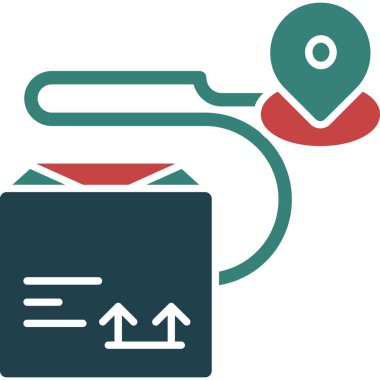 Harita konumu simgesi doldurulmuş dış hat biçimi