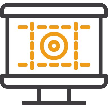 bilgisayar ekranı simgesi, vektör illüstrasyonu