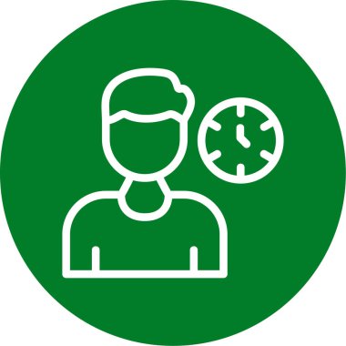 Saatli bir adamın vektör çizimi