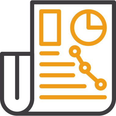 belge simgesi ve vektör illüstrasyonu beyaz arkaplanda izole edildi