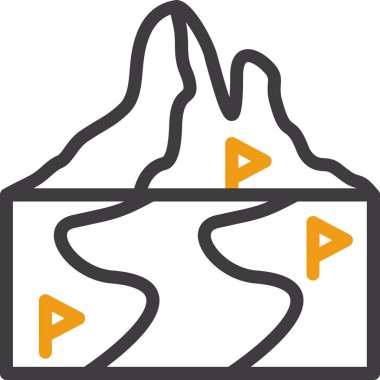 harita simgesi vektör illüstrasyonu