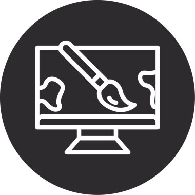 modada izole edilmiş dizüstü bilgisayar simgesi