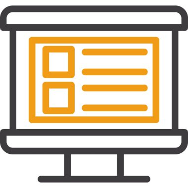 iş yönetimi dairesi simgesi, bilgisayar & mobil simgesi