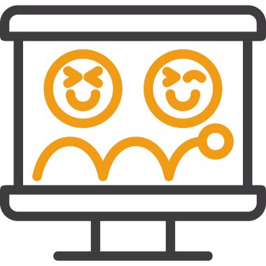 Çizgi biçiminde gülen yüz simgesi