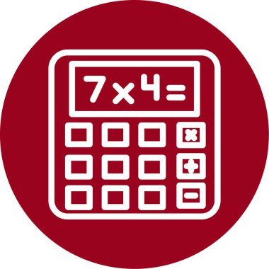 Hesap makinesi. Web simgesi basit illüstrasyon