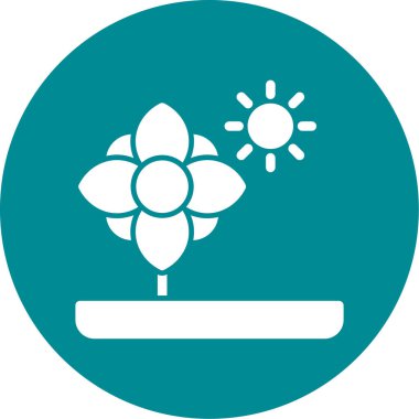 Çiçek ikonu. vektör illüstrasyonu